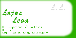 lajos leva business card